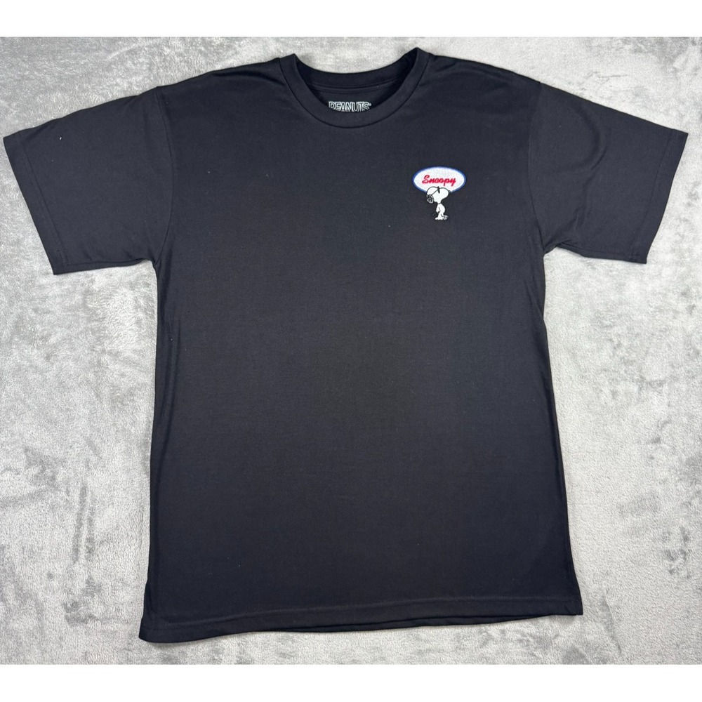 Peanuts Snoopy Racing Club Going Fast Black Size Medium T-Shirt RN 150631